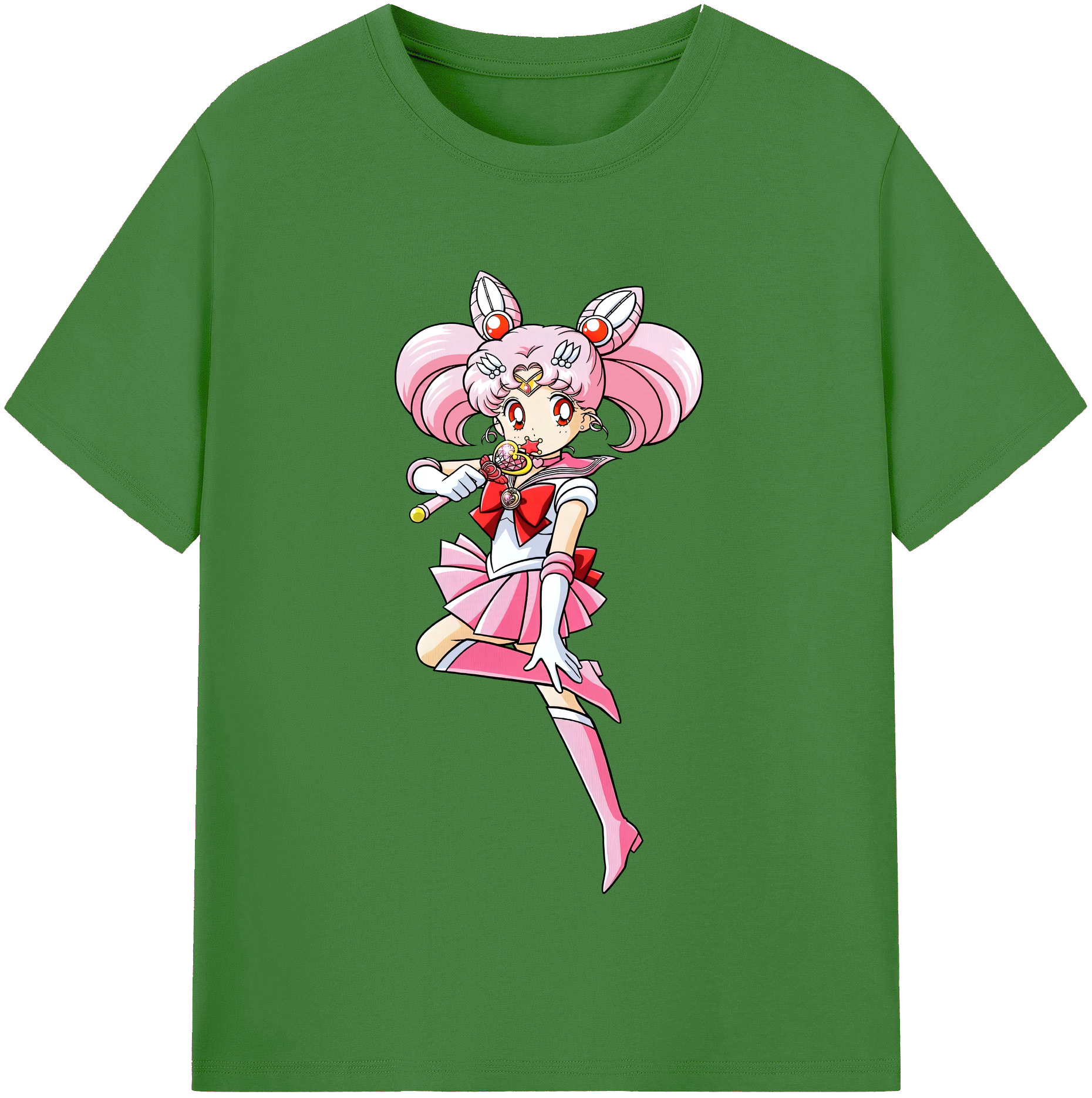 （画像用） 美少女戦士セーラームーン ちびうさ Sailor Moon Chibiusa Tsukino Usagi Small Lady Serenity レディースカジュアルプリントTシャツ（綿100％）